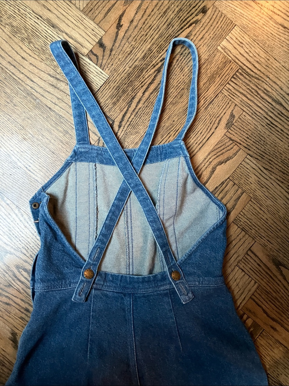 Apiece Apart NYC Carmen Blue Denim Wide-Leg Overalls 6 - Picture 7 of 10